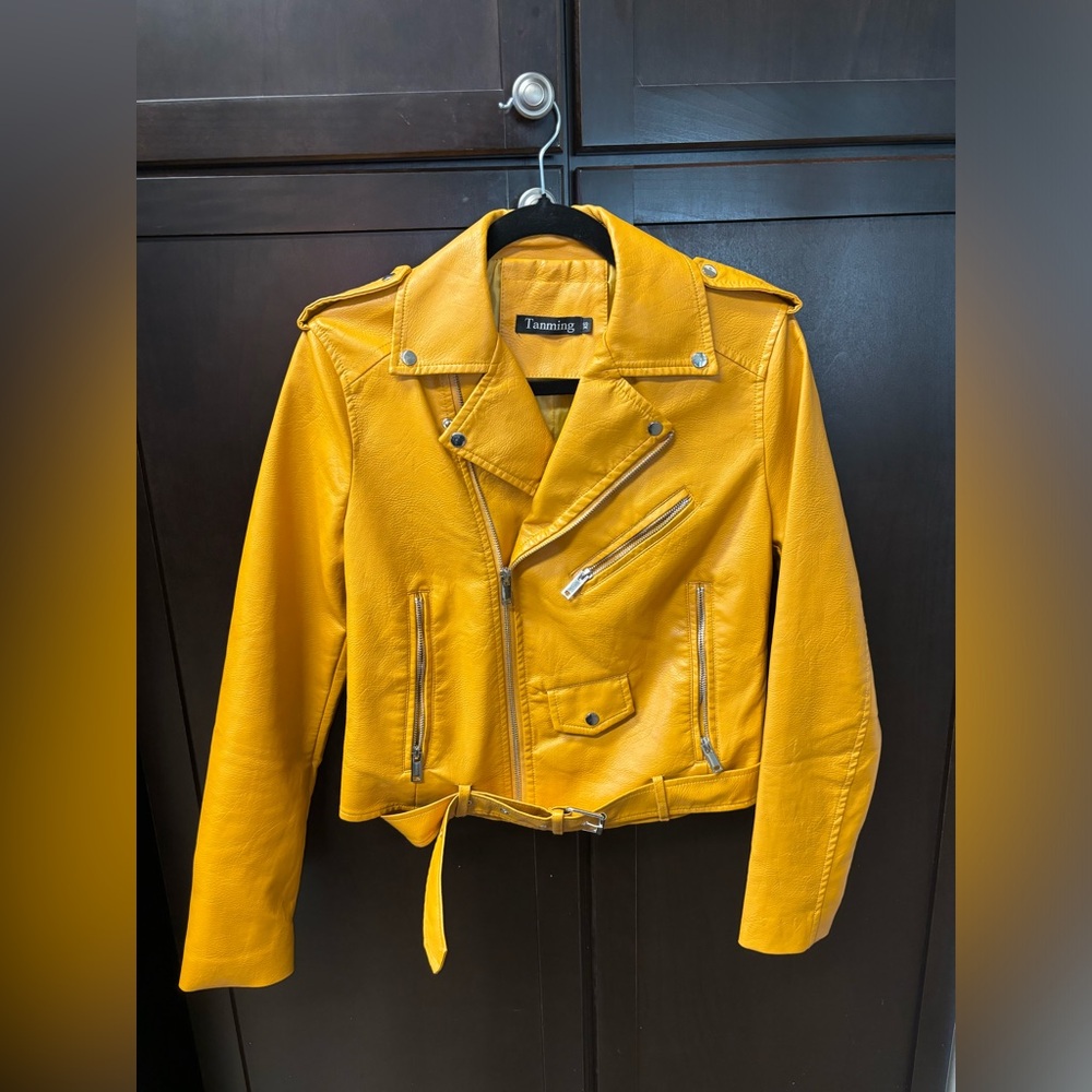 Trendyol Women's Yellow Biker Jacket